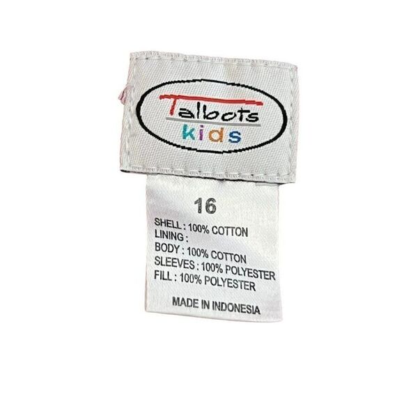 Talbots Boys Jacket Beige Lined Pockets Collared Snap Zipper 100% Cotton 16 - Picture 3 of 12